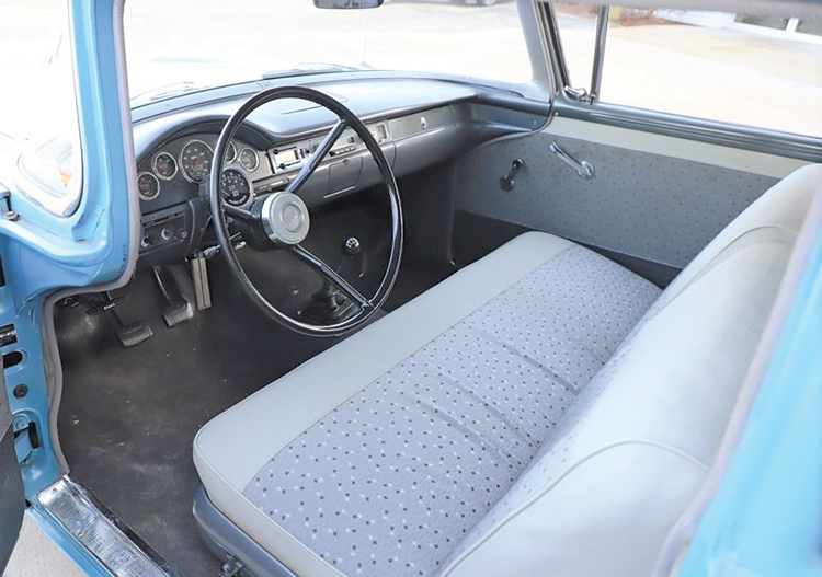 Interior of a 1957 Ford Custom