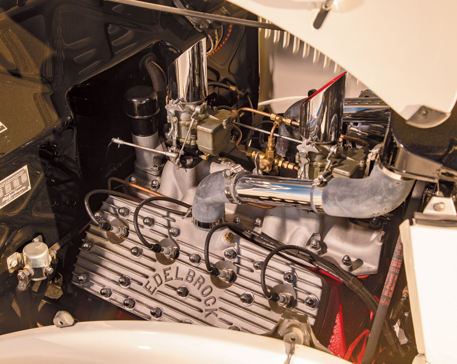 view of 1936 Coupe vintage race engine