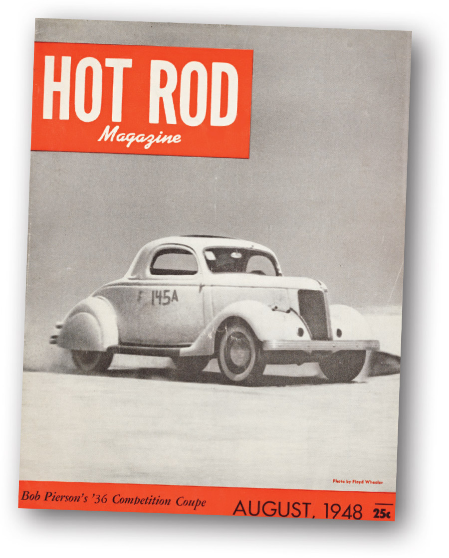 Hot Rod magazine cover with a 1936 Coupe on it