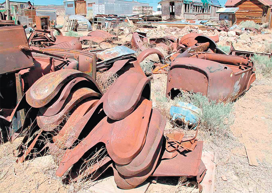 wrecking yards up and down Goldfield’s dusty roads 