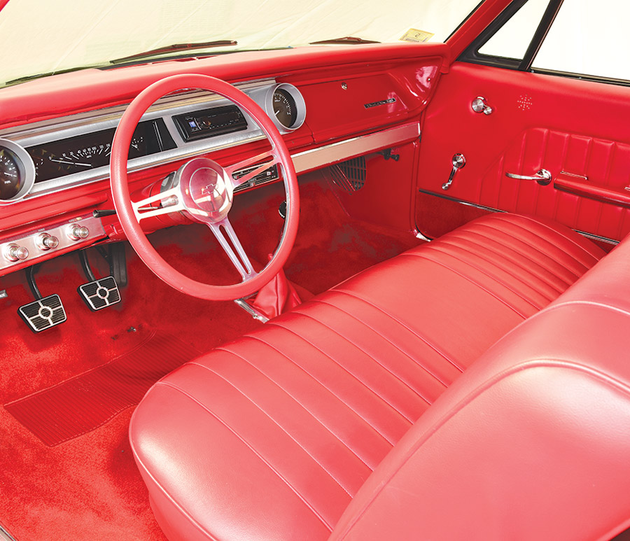 Interior of a 1965 Chevy Bel Air