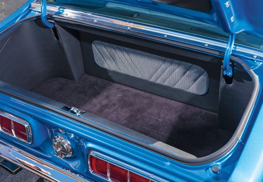 Open trunk on a 1972 Ford Maverick
