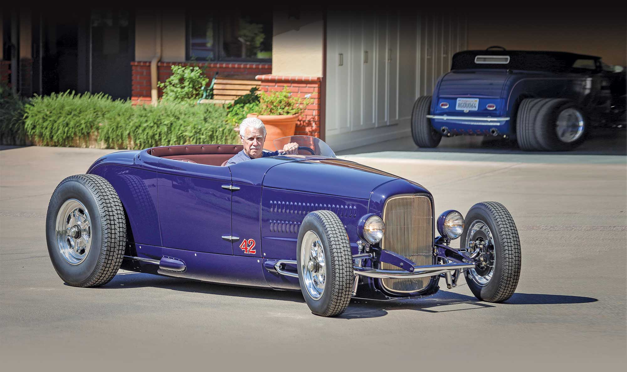 blue 1932 ford roadster