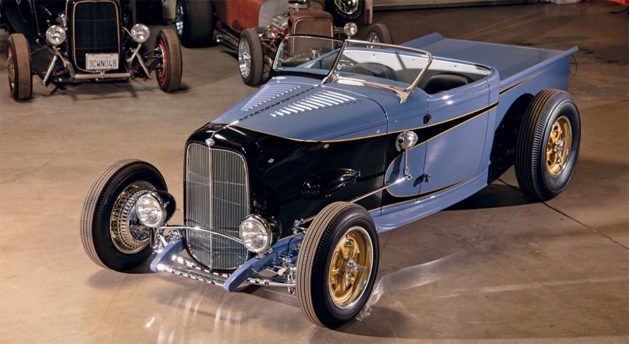 1932 Ford Highboy Roadster restored with blue paint job
