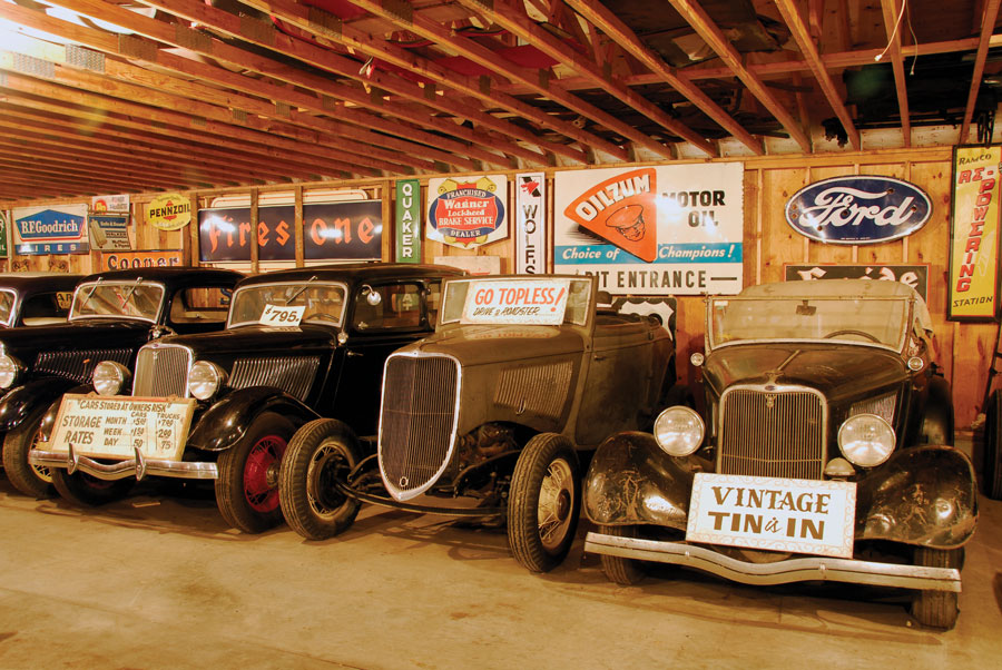 A perfect trio of untouched East Coast 1933 Fords from left to right