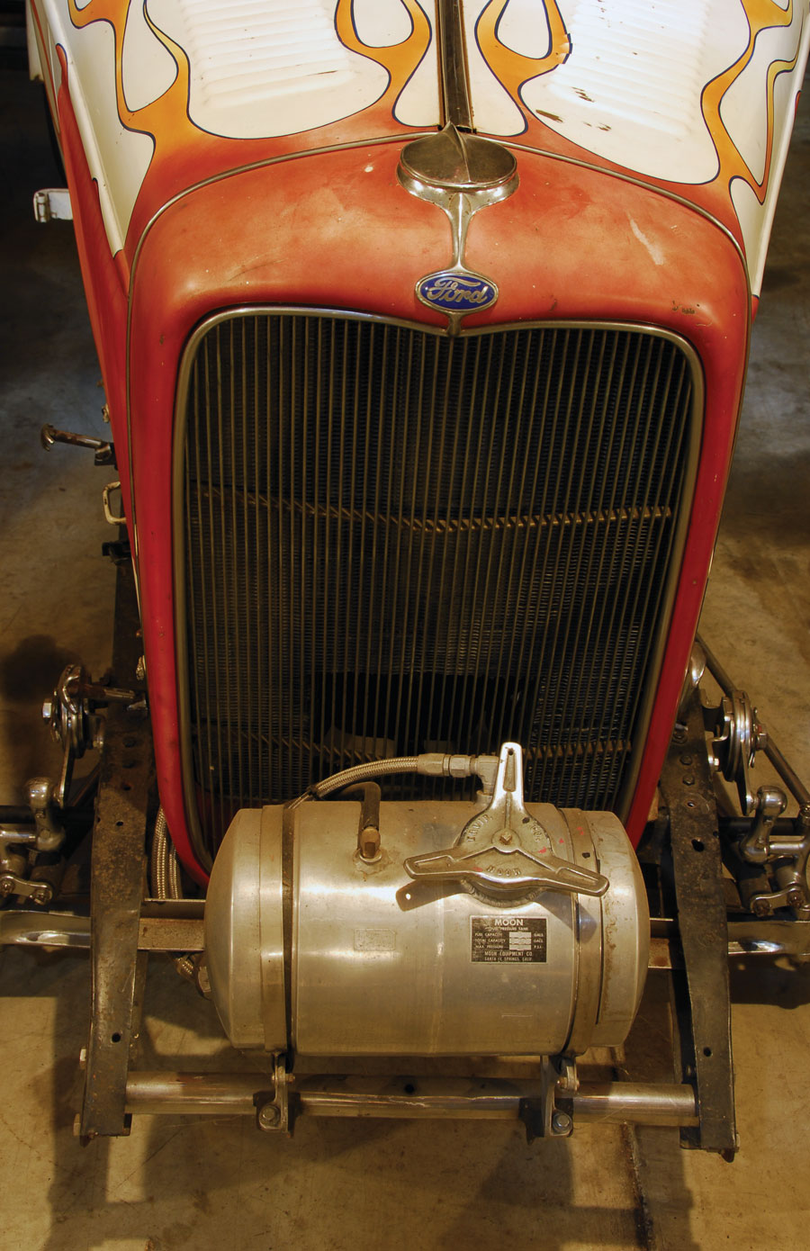 Here’s a closeup from the front of the ex-Jim Lattin Deuce roadster