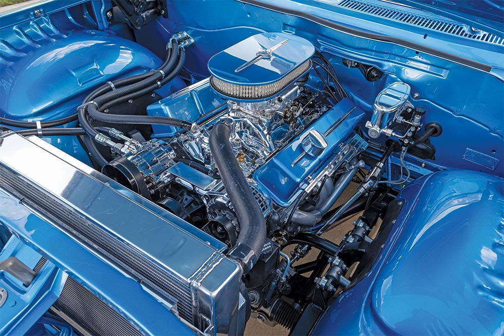 1961 Chevy Impala engine closeup