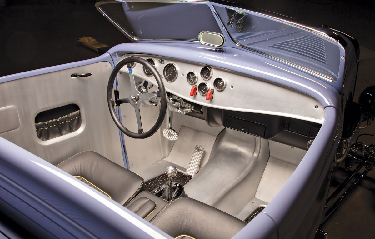 932 Ford Highboy Roadster Pickup interior view