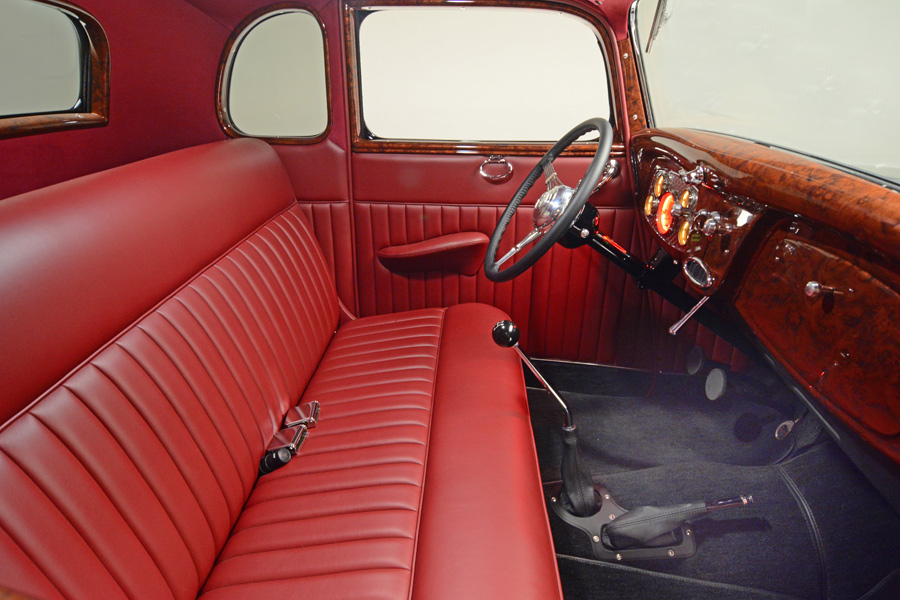 1933 Ford Coupe interior view of seats