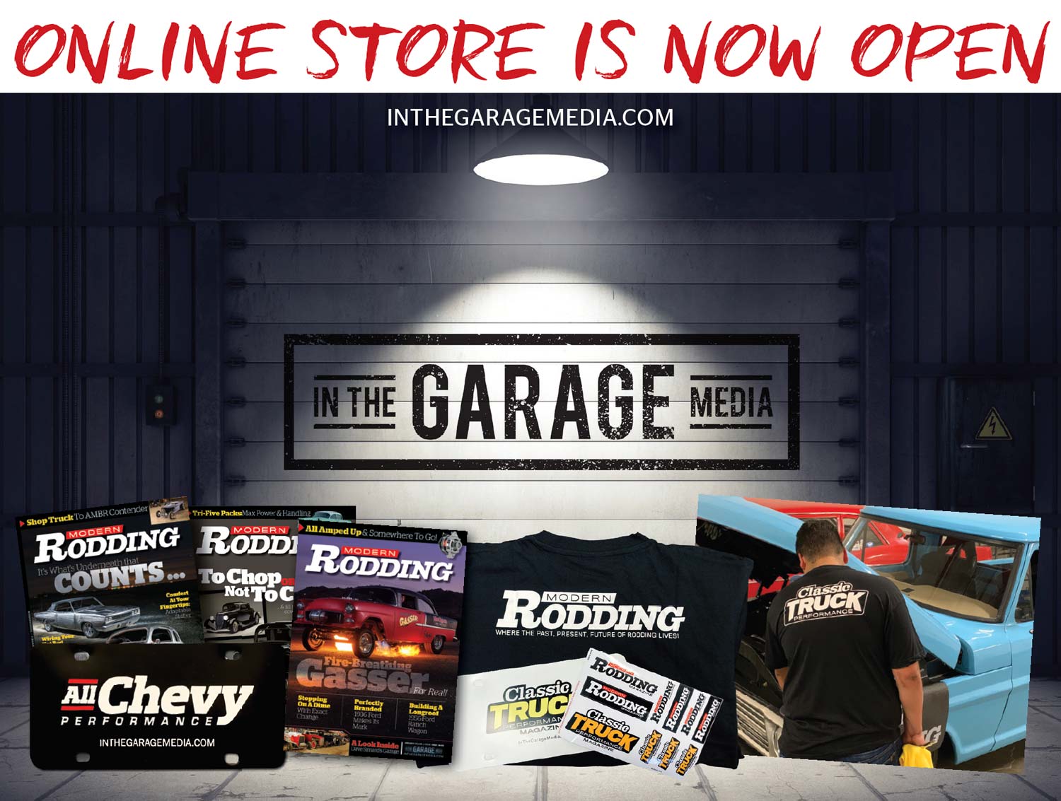 In the Garage Media Online Store Advertisement
