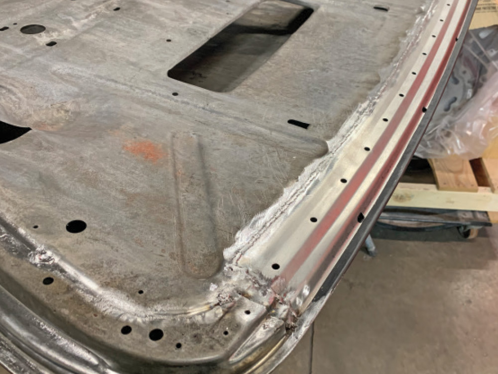 No need to dress the interior welds as the door panels will conceal grafted areas
