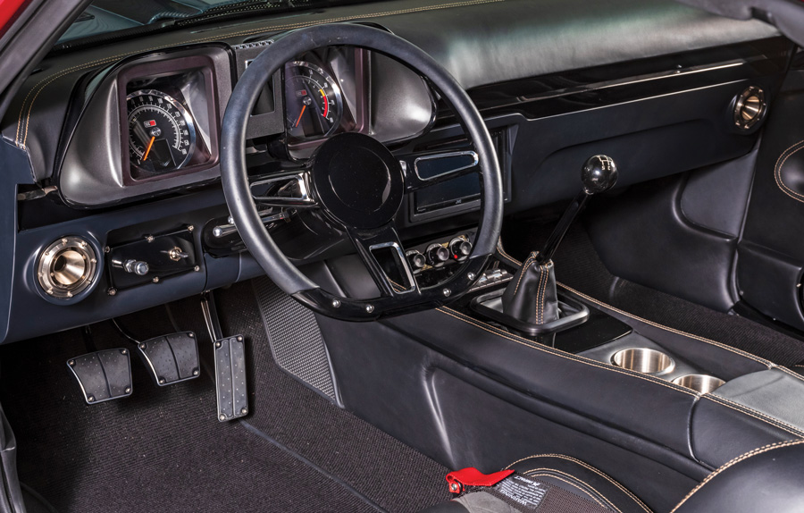 Dashboard in a 1969 Camaro