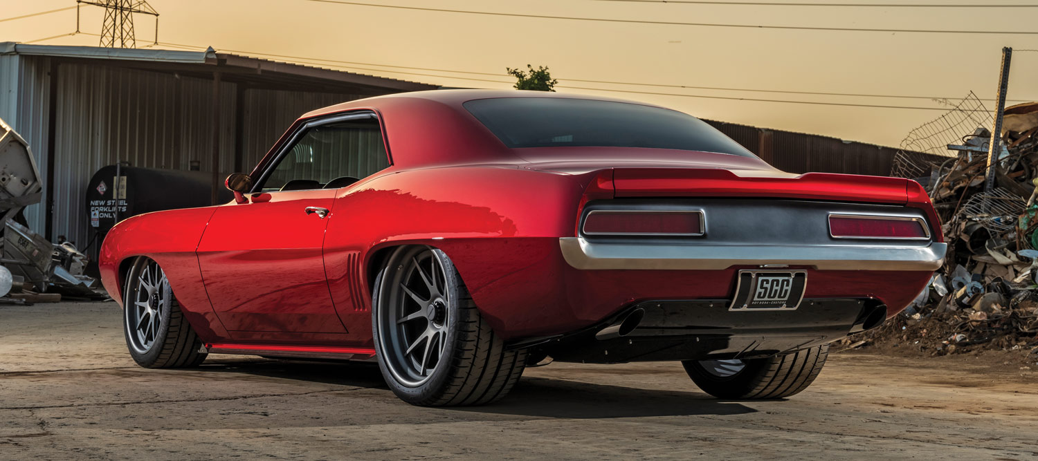 Rear of a Red 1969 Camaro