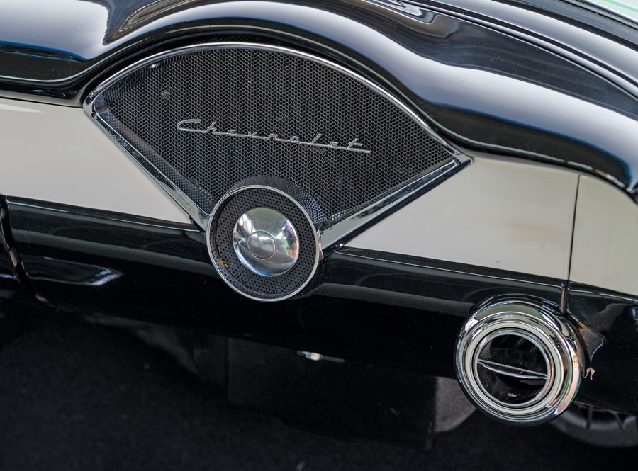 1955 Chevy dashboard closeup