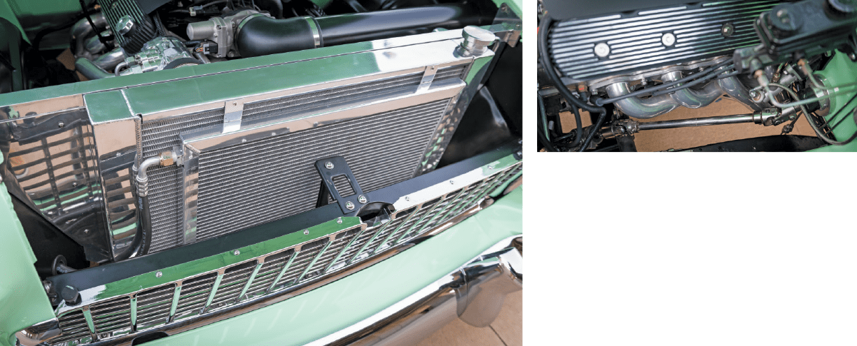 1955 Chevy engine compartment closeup
