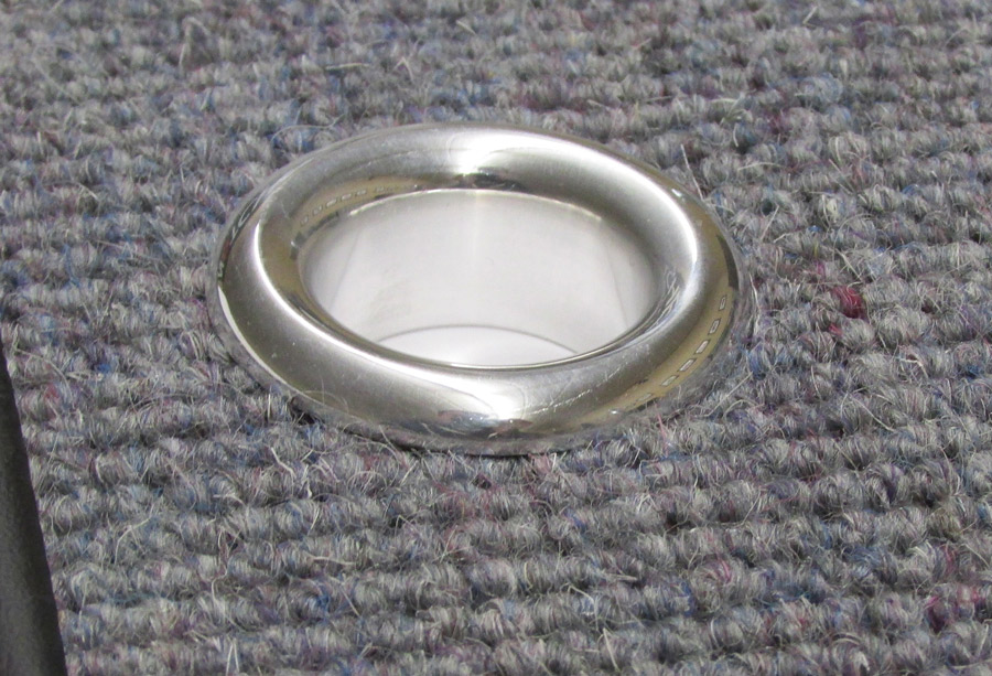 Polished trim ring close up