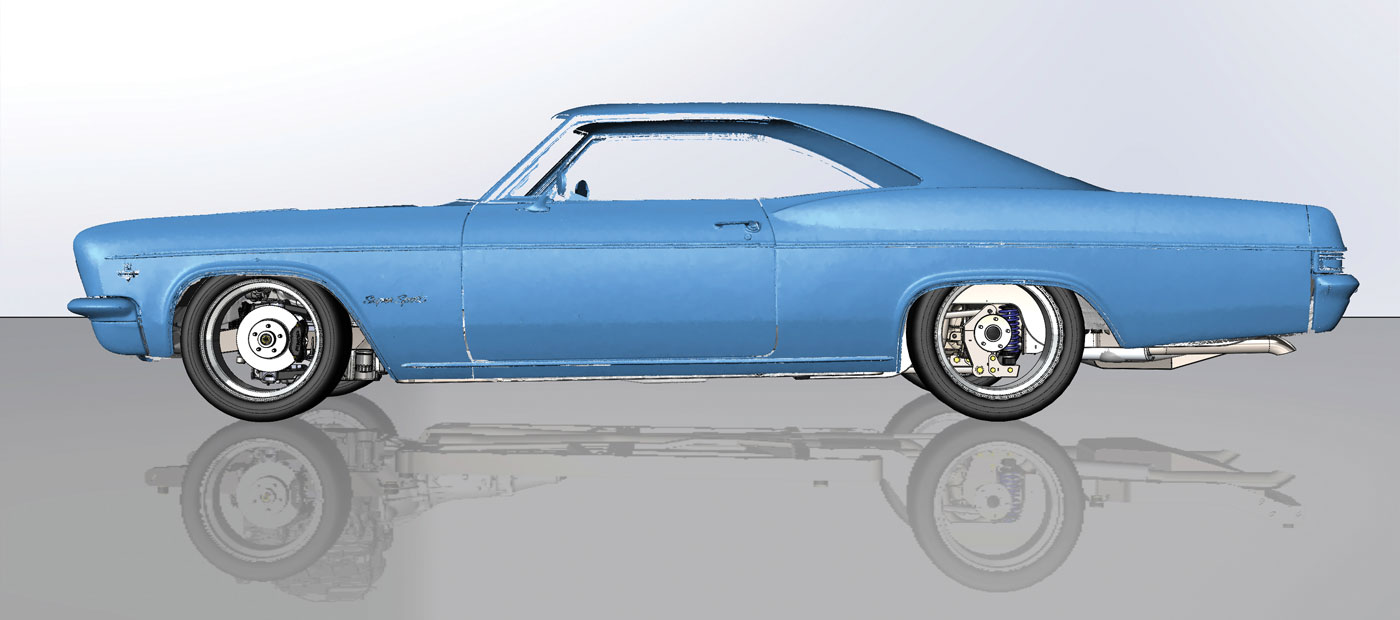 1966 Chevy Impala SS side view illustration