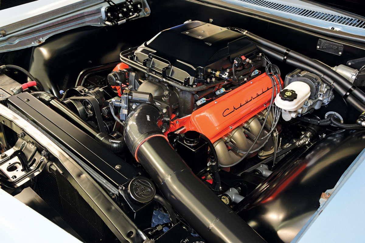 1966 Chevy Impala SS engine compartment