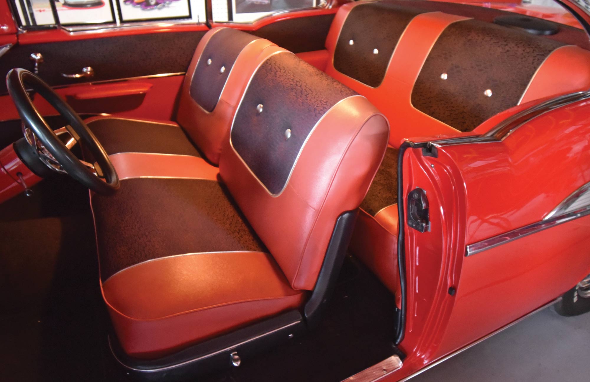 Ciadella Interiors supplied the stock 1957 upholstery kit.