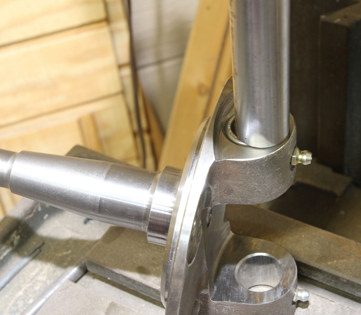 bearing flushed with the spindle casting and no further