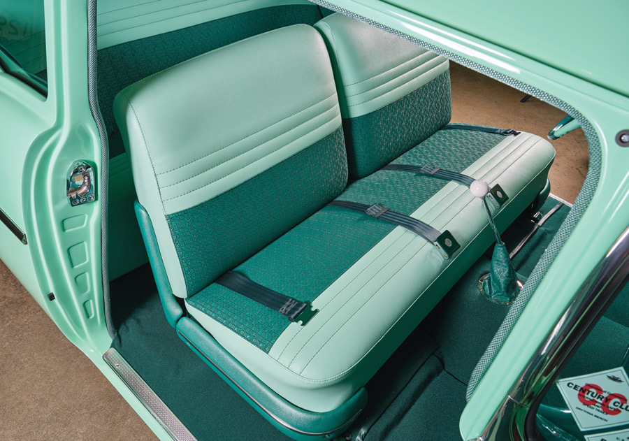 Interior of a 1957 Chevy 210