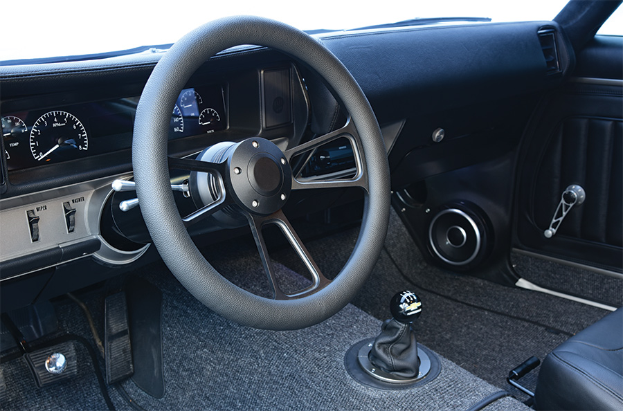 1969 Buick Skylark Sport Coupe steering wheel closeup