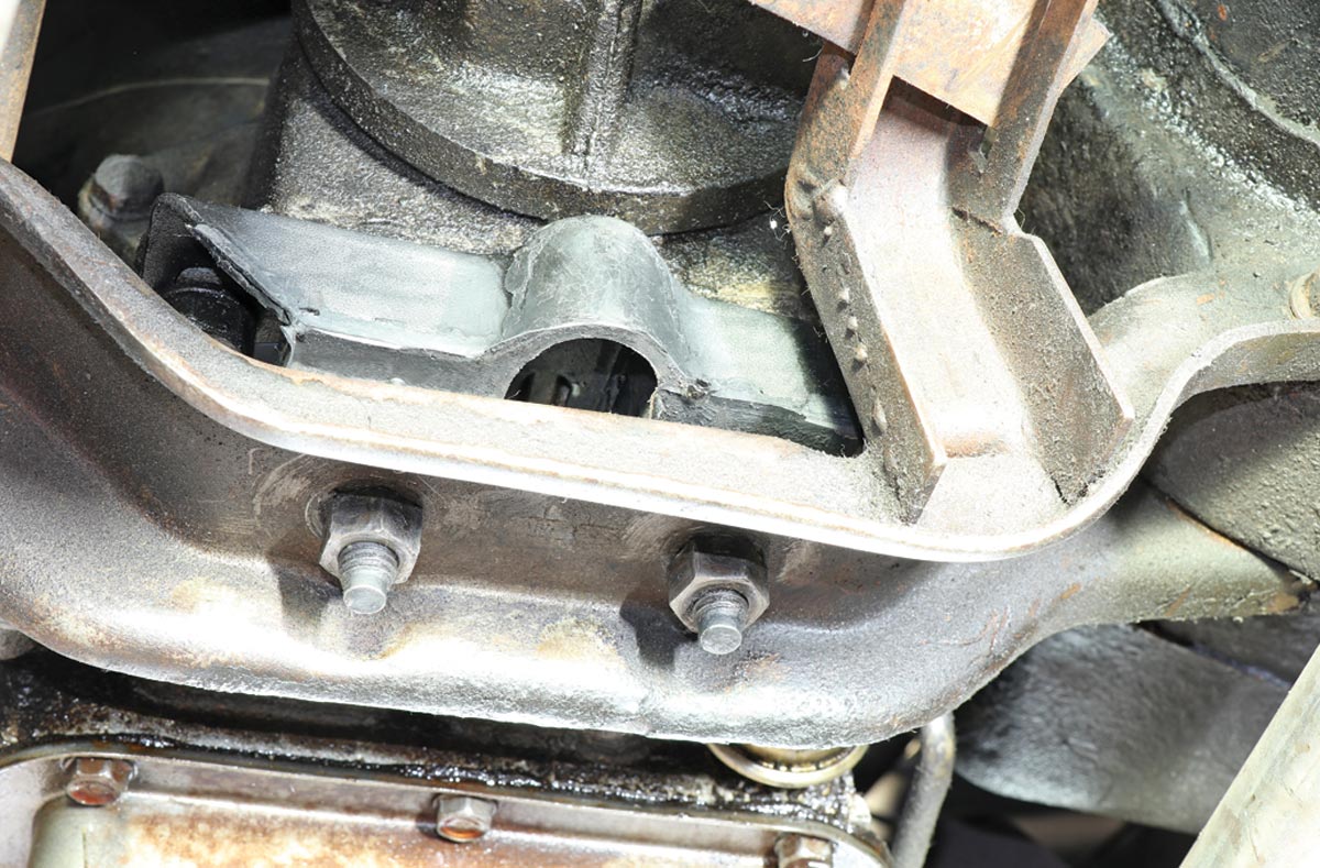 view of transmission mount newly installed