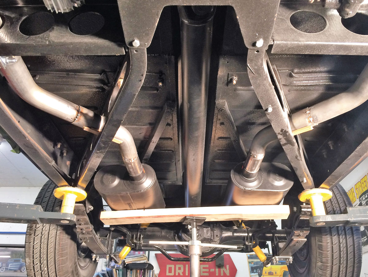 22: Here’s a look at Winter’s exhaust system complete with mufflers