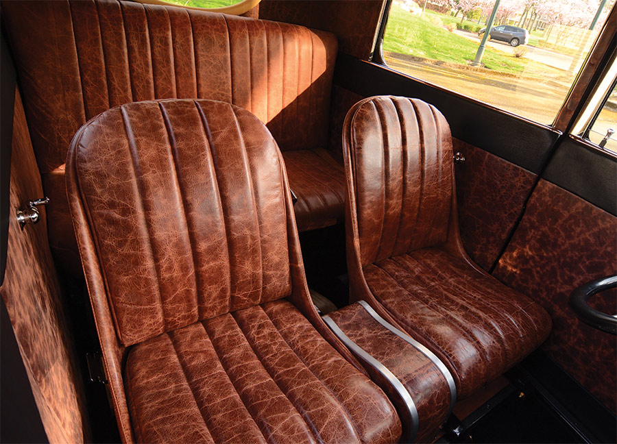 1926 Ford Tudor Sedan seats interior view