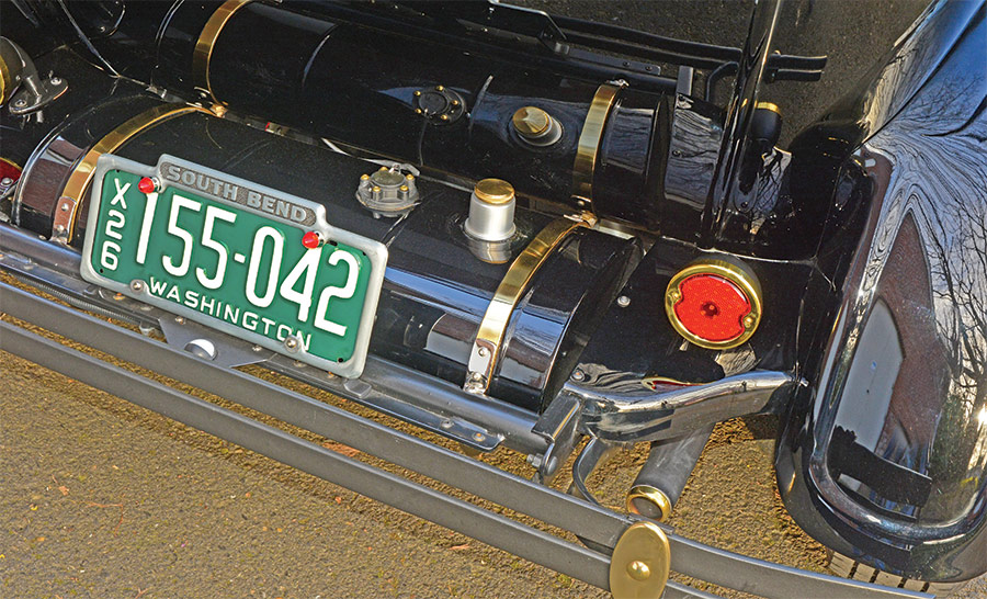 1926 Ford Tudor Sedan license plate closeup