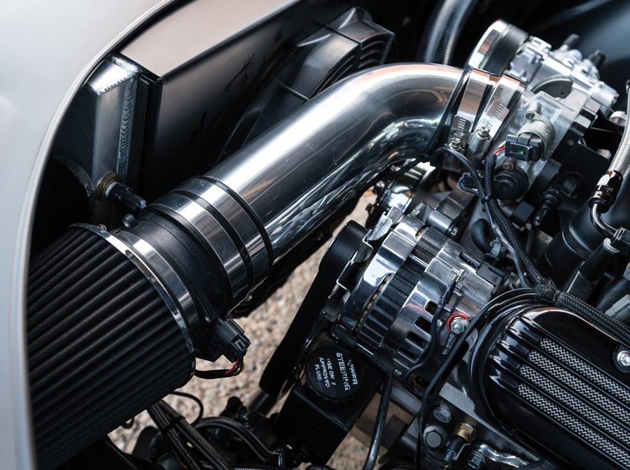 1966 Buick Skylark engine closeup