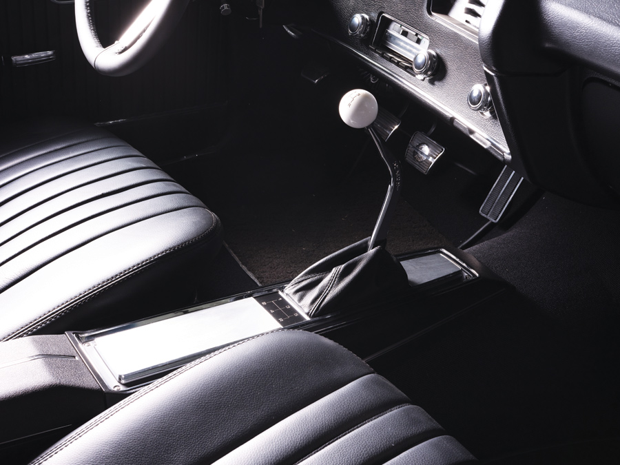 Chevy El Camino gear shifter interior view