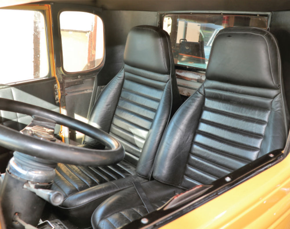Yellow Hotrod Interior seating