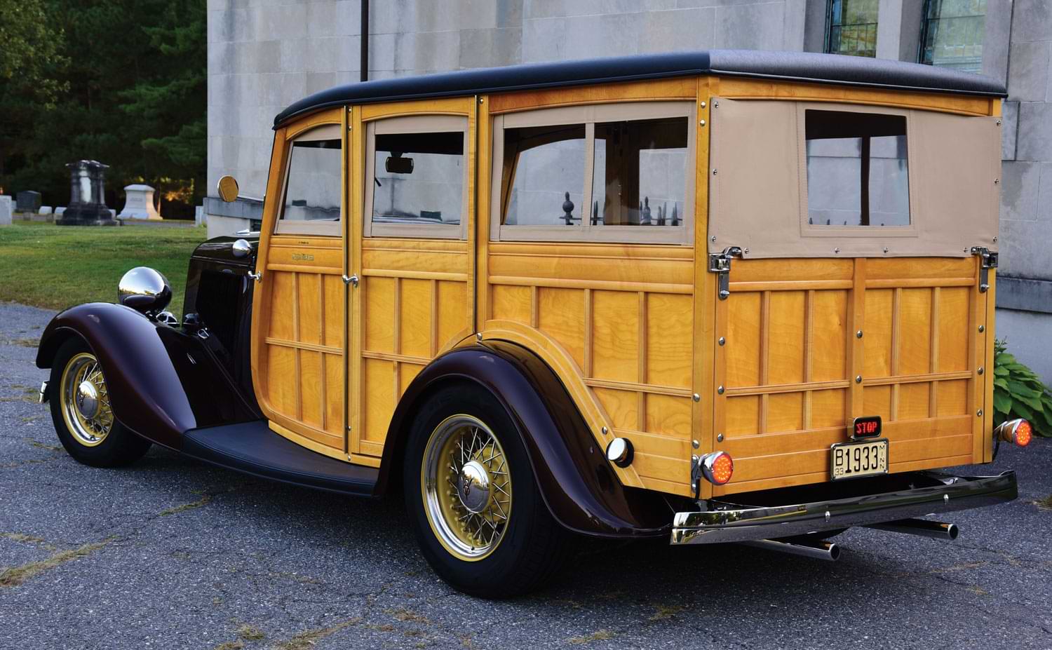 1933 Ford Station Wagon back view