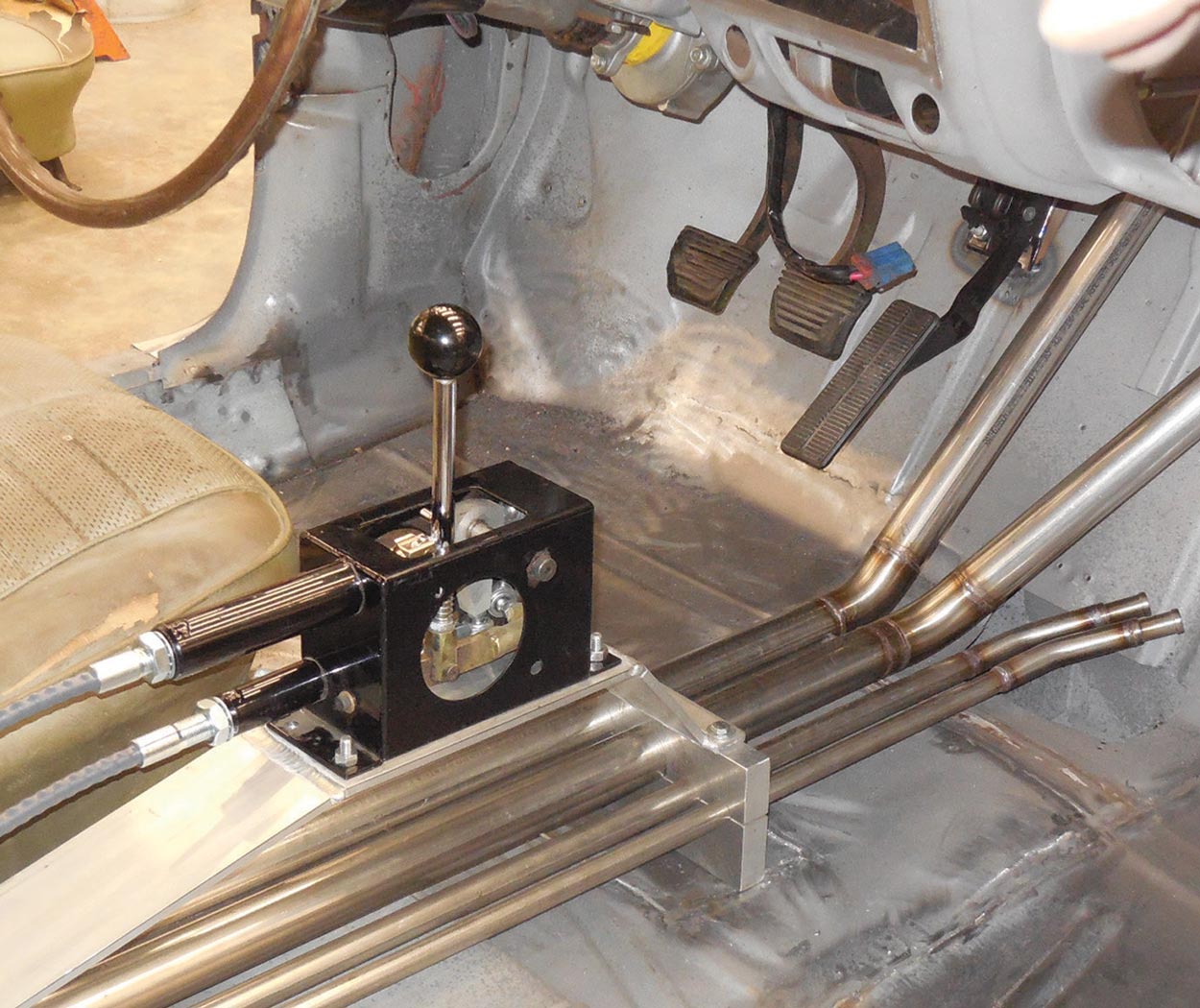 a Pat- rick Motorsports cable-operated shifter assembly