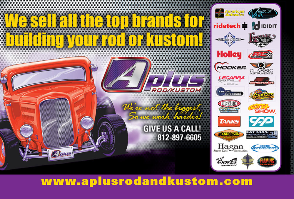 A Plus Rod and Kustom Advertisement