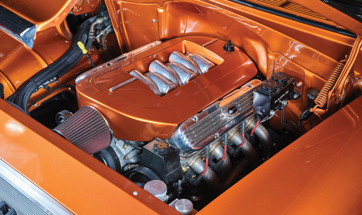 1955 Chevy Bel Air engine closeup