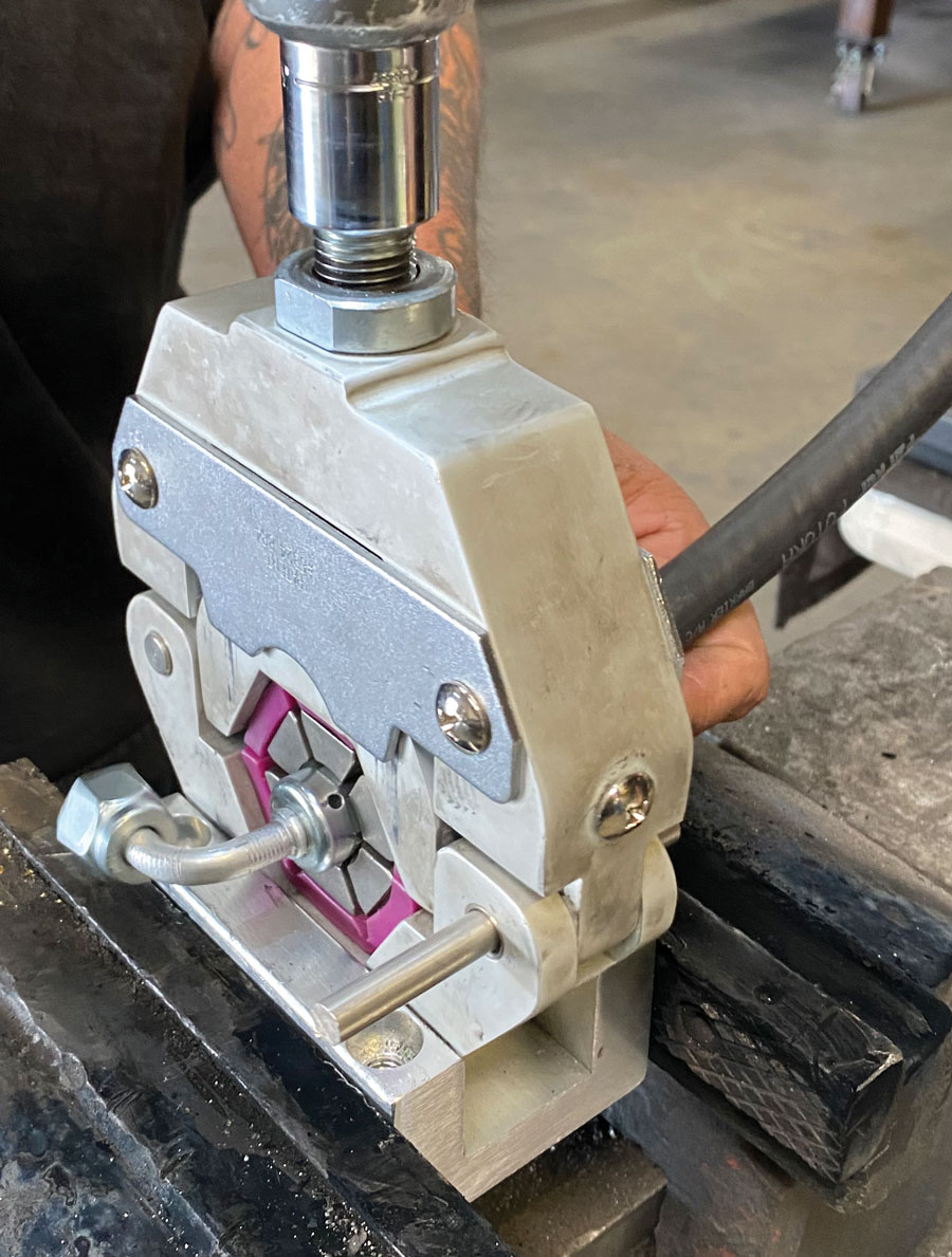 tool to make your own high-pressure line crimps