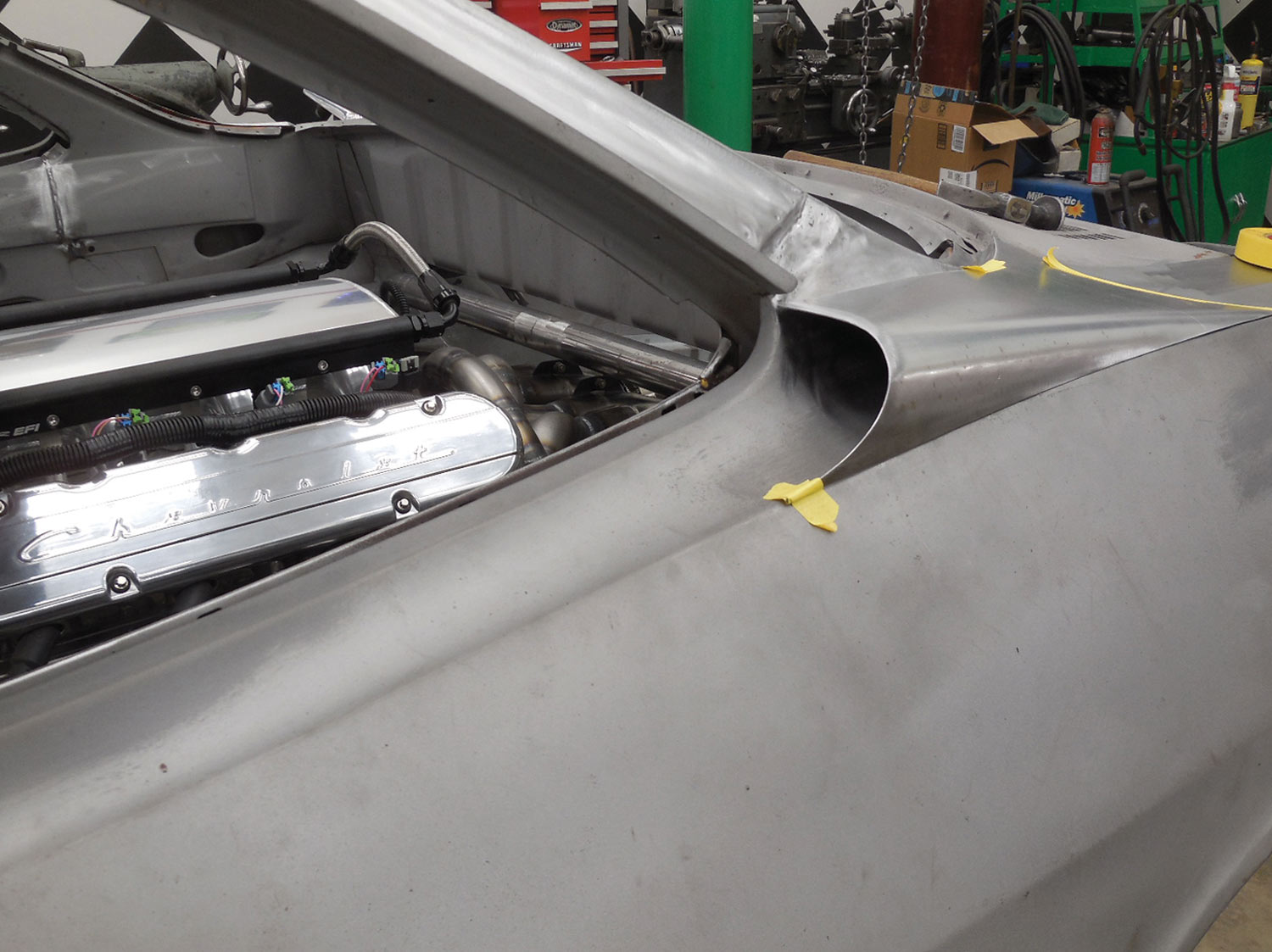 small scoops are added to the openings in the fenders