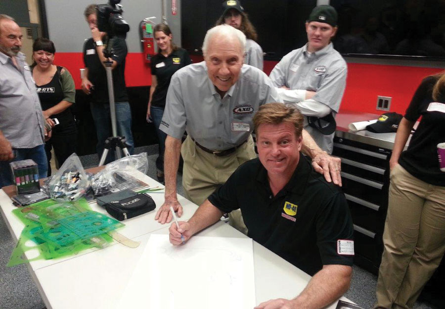 Far from lost in the past, Alex joined popular designer/builder Chip Foose with up-to-the-minute designs at an event at the Alex Xydias Center for Automotive Arts