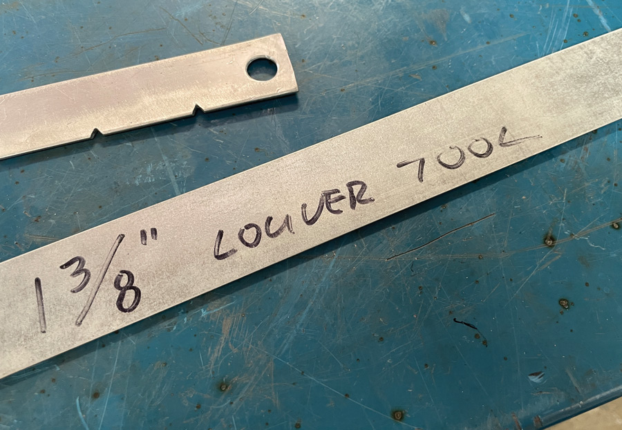 Two more quick-reference tools in Shine’s box are the notched spacer at the top that is accurately notched to indicate exactly where the louvers are to be placed.