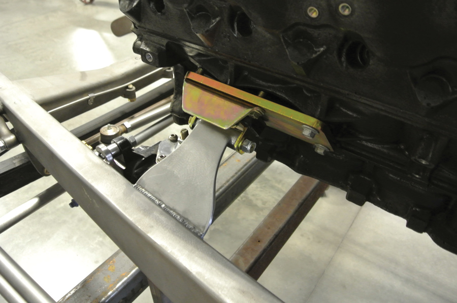 Elegant through simplicity, the motor mounts are just one example of the fine craftsmanship on the entire chassis.     