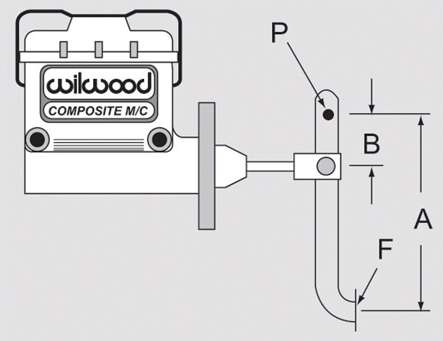 a diagram of the Wilwood pedal ratio
