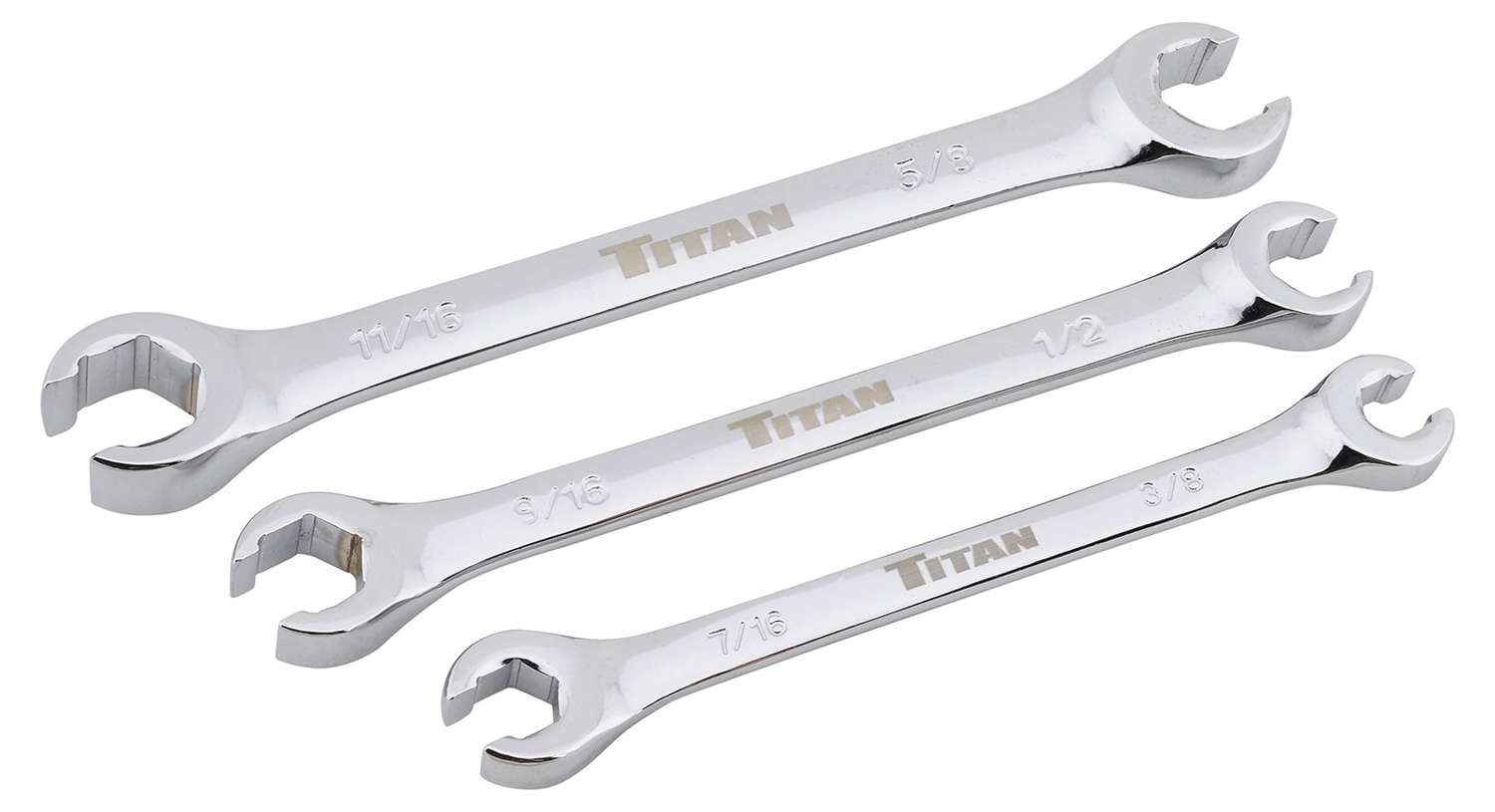 three flare nut wrenches