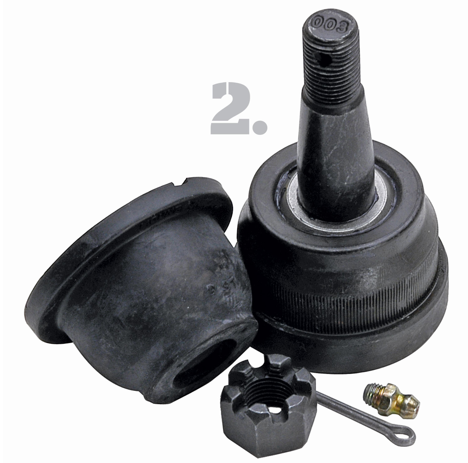 two Duralast tie rod end pieces