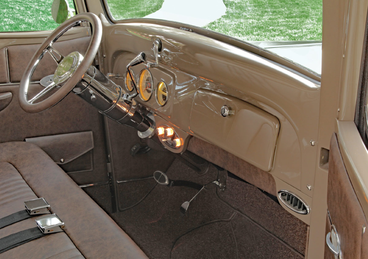 1936 Chevy Pickup's interior