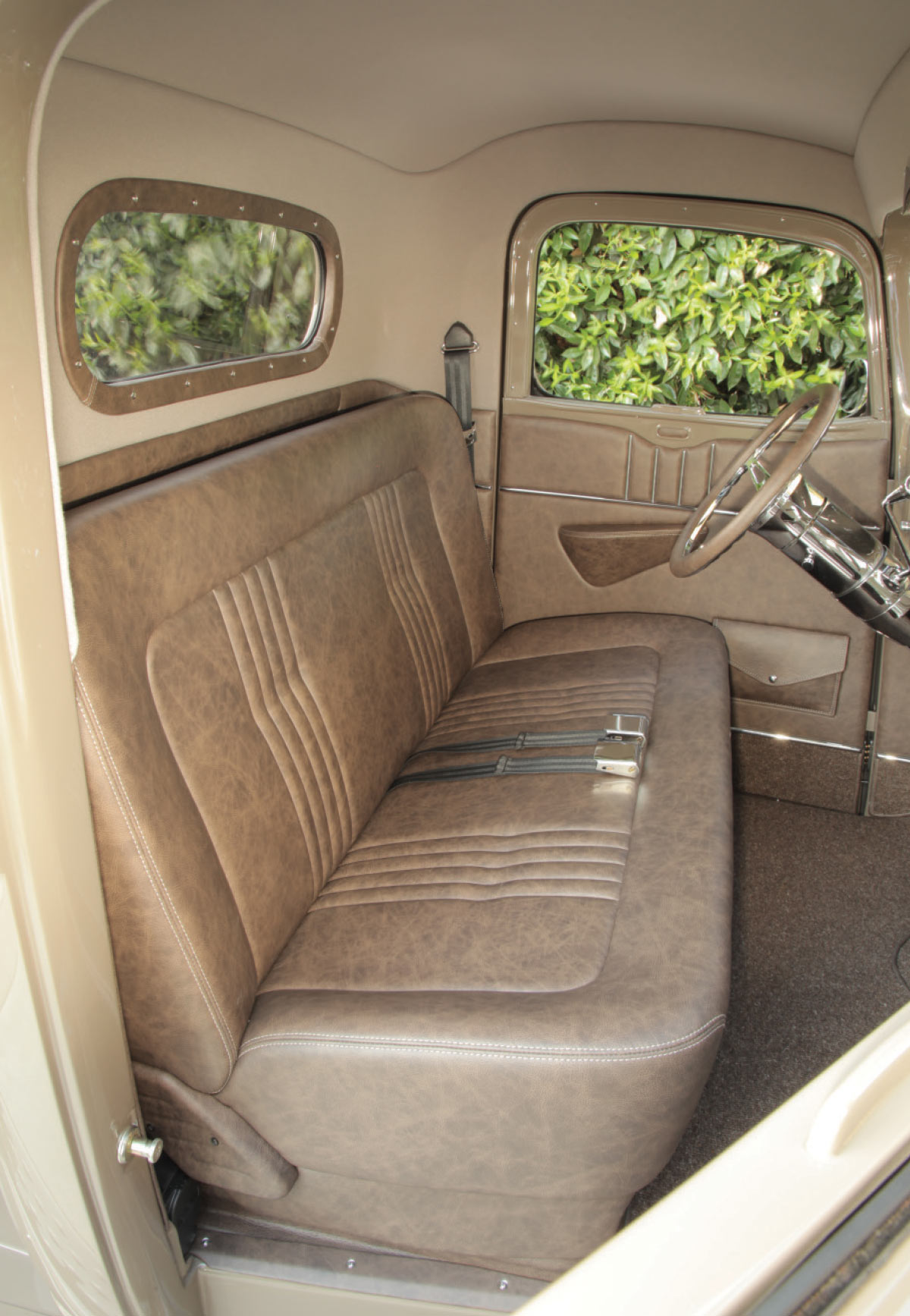 1936 Chevy Pickup's leather seats