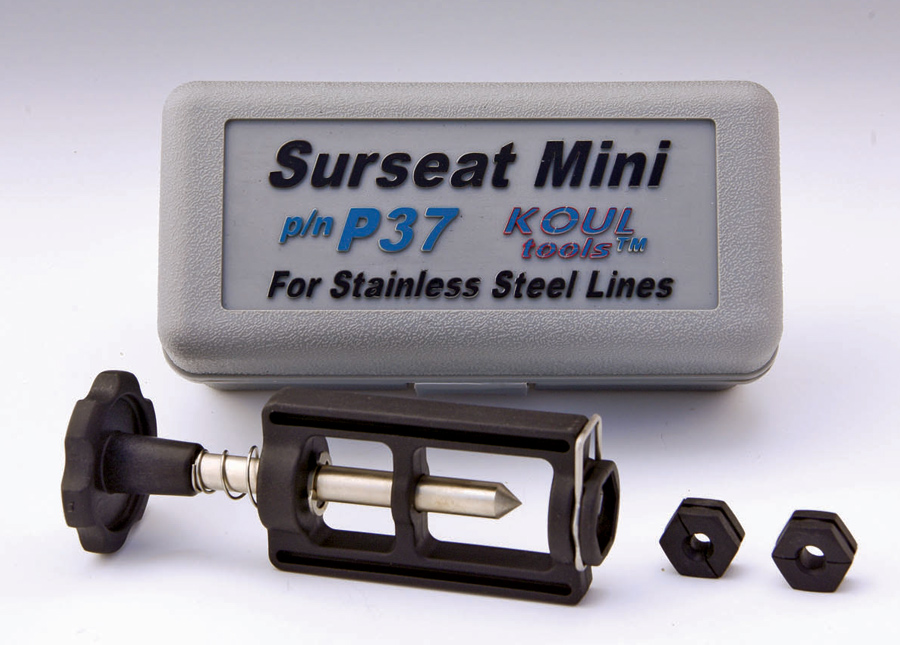 Koul Tools offers the Surseat lapping tool that removes irregularities in 37- or 45-degree flared tubing to prevent leaks. They are available from Speedway Motors. 