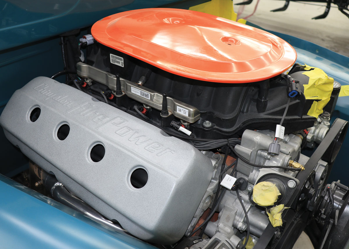 Ultimately equipped with Holley Sniper fuel injection, “Hemi Truck’s Gen III 392-inch Hemi is being dressed to honor earlier 392, 426, Hemi generations