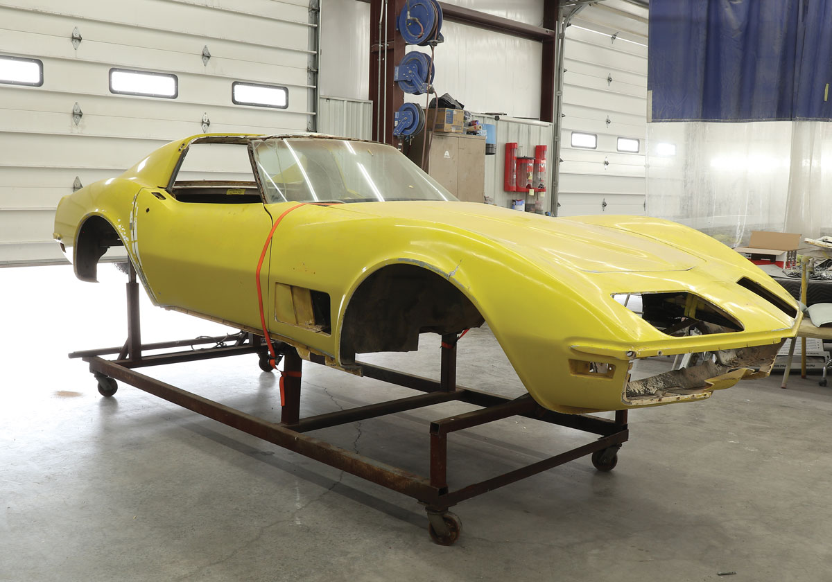 This extremely brittle ’71 Stingray is headed as a sublet to Max Heim’s shop for resin rejuvenation